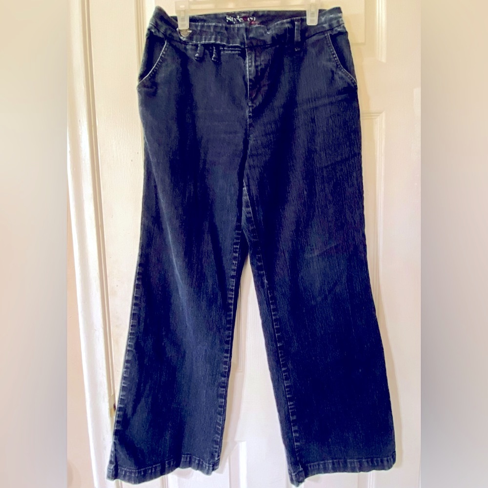 Style & Co. Women’s Blue Jeans Wide leg.Size 10 New Without tags